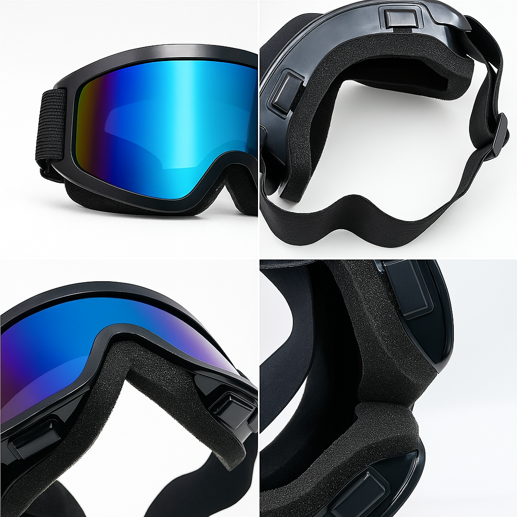 LUNETTES Article 42 Lunettes de Ski – Film Bleu, Monture Noire