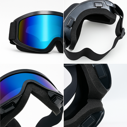LUNETTES Article 42 Lunettes de Ski – Film Bleu, Monture Noire