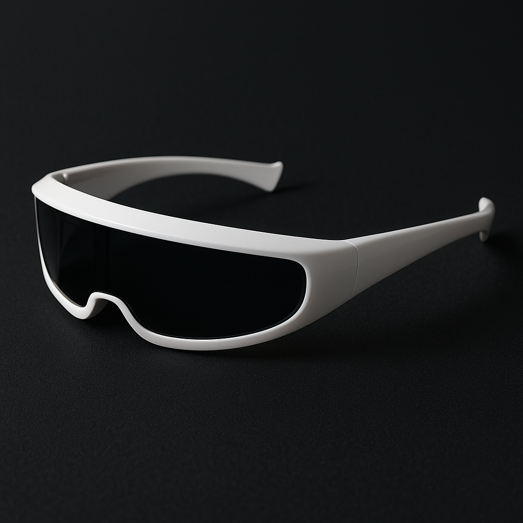 LUNETTES Article 43 Lunettes Futuristes Blanches – Vision Monobloc